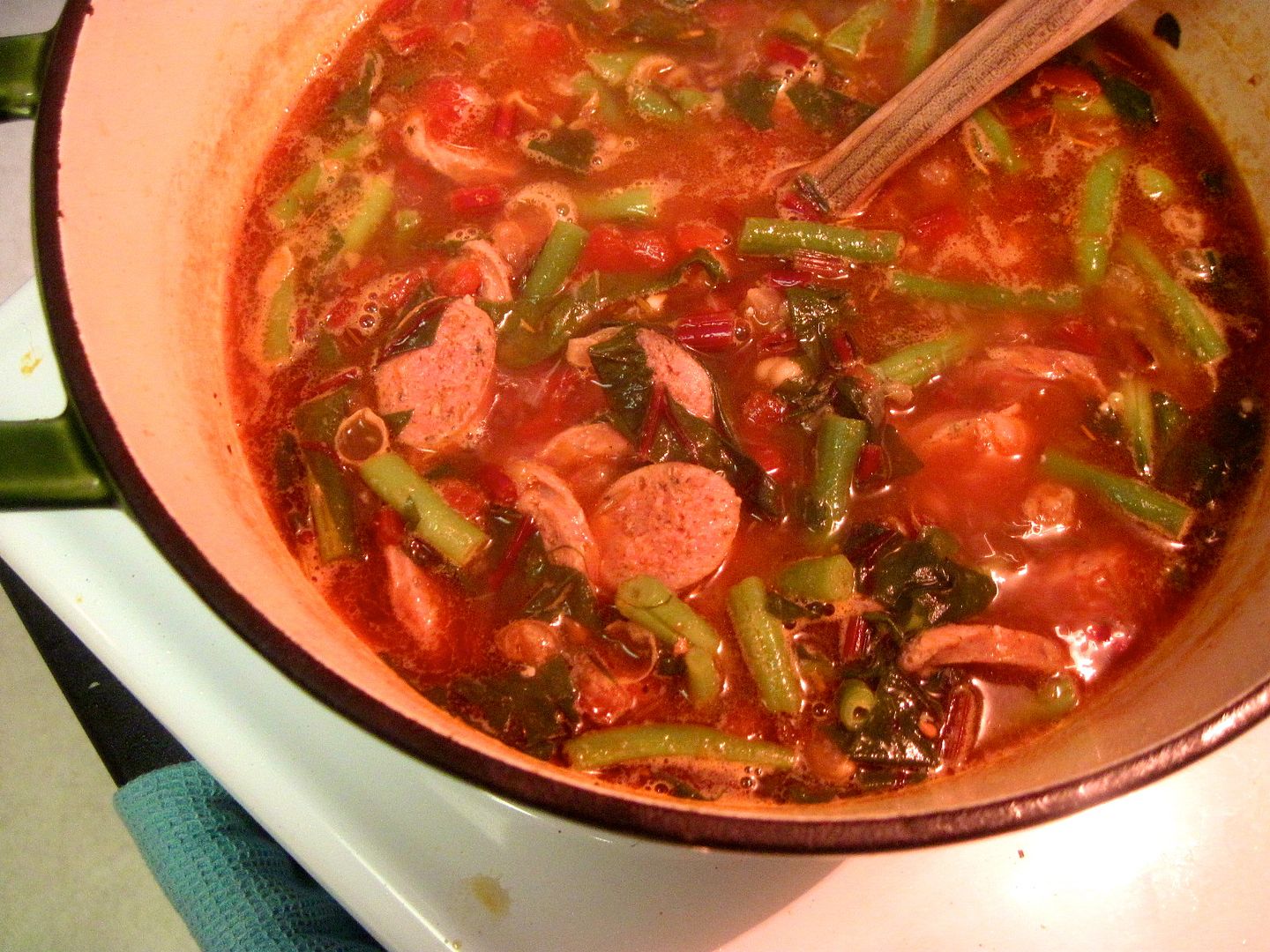 Beans, Greens & Sausage Soup